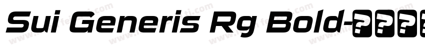 Sui Generis Rg Bold字体转换